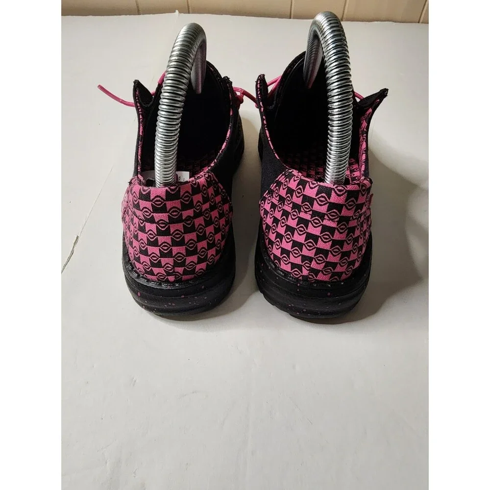 Hey Dude Shoes Youth 5 Black Hot Pink Wendy Batik Geo Slip On 40443-02T